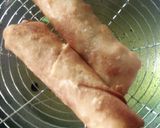 A picture of step 3 of Spring rolls with leftover mixed vegetables.