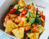 Foto langkah ke 3 dari resep Udang masak petai.nanas.