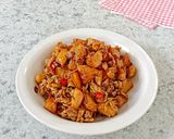 Foto langkah ke 5 dari resep Orak Arik Kentang Ayam Fillet.