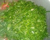 A picture of step 4 of Kenyan collard greens (sukumawiki).