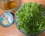 蒜炒空心菜的食譜步驟1照片