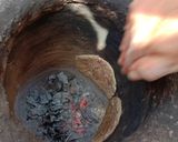 A picture of step 4 of Pyaj ki roti in tandoor.