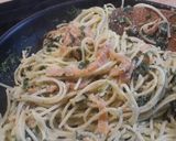 Spenótos, lazacos spagetti recept fázis 3 fotója