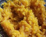 A picture of step 3 of Mango flavored coconut burfi.