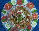 A picture of step 6 of Sprouts moong dal chat.