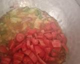 A picture of step 3 of Kasuri carrot peas.