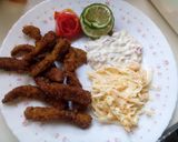 A picture of step 7 of Simple fish fingers with tartar sauce and coleslaw.
