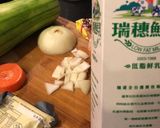 絲瓜濃湯（五辛素）的食譜步驟1照片