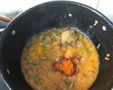 A picture of step 2 of Chicken Bharta.