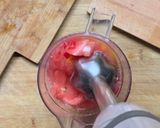 A picture of step 4 of Watermelon and Peach Granita.