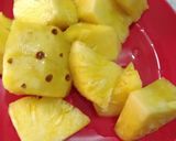 A picture of step 1 of Coconut and pineapple drink.