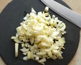 A picture of step 1 of Mushroom risotto.