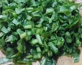 A picture of step 2 of Paneer and spinach pockets.