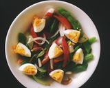 Hình bước làm 3 của món Salad đậu bắp