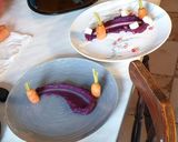 Rosé kacsamell, vajas fokhagymás polenta, lilakáposzta püré recept fázis 5 fotója