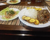 Foto del paso 17 de la receta: Ropa Vieja a mi estilo, acompañada de arroz blanco, monedas de plátano verde con cáscara y ensalada