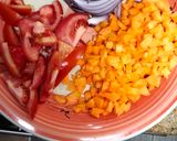 A picture of step 3 of Isa's take on chicken and ugali.