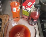 A picture of step 1 of Michoacán-Style Shrimp Cocktail and Non-Alcoholic Citrus Drink.