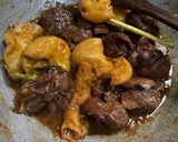 Foto langkah ke 4 dari resep Bacem Ati Ayam dan Iso Sapi.