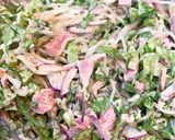 A picture of step 6 of Harusame, onion and lettuce salad with mayonnaise dressing.