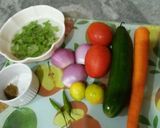 A picture of step 1 of Kachumber Salad.