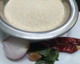 A picture of step 1 of Semolina (white rava).