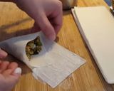 A picture of step 6 of Chicken tikka samosa.