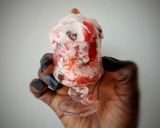 A picture of step 6 of Watermelon jam ice cream.