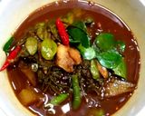 รูปขั้นตอนการทำที่ 7 ของ แกงไตปลาใส่ไก่ย่าง