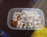 A picture of step 1 of Pistachio Marshmallow Fruit Dessert.