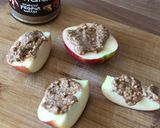 A picture of step 3 of Peanut butter on apple.