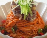 Hình bước làm 5 của món Mì trộn bò Korea