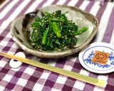 A picture of step 4 of Sweet-sesame-tasted chrysanthemum Leaves.