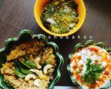 A picture of step 7 of Indian Keto Meal: Cauliflower Upma/ Palak Pachadi/ Chia Raita.