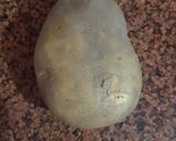 A picture of step 1 of Aloo cheela.