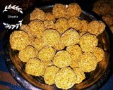A picture of step 1 of Raamdana laddu.