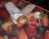 A picture of step 4 of Chicken mayo roll.