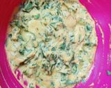 A picture of step 1 of Palak patta pakodis.
