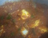A picture of step 6 of Achari paneer.