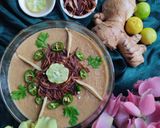 A picture of step 7 of Mutton haleem.
