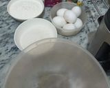 A picture of step 1 of Independence day cake.