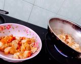 Hình bước làm 2 của món Tôm chiên sauce sa tế sò điệp