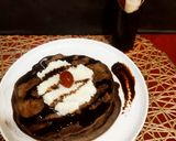 A picture of step 8 of Chocolate Banana Pancakes.