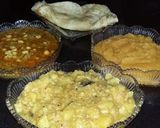 A picture of step 6 of Halwa puri    sehri special.