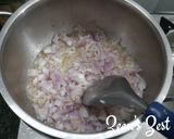 A picture of step 1 of Long Purple Brinjal and Potatoes Sabzi.