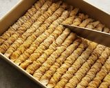 A picture of step 4 of Pecan and almond baklava.