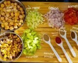 A picture of step 1 of Healthy High Protein Chickpeas Salad.