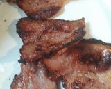 A picture of step 1 of Eggs with Ham and Honey Redeyed Gravy.