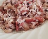 A picture of step 7 of Risotto with Radicchio and Speck in a Pressure Cooker.