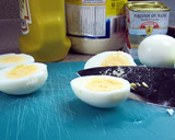 A picture of step 1 of Deviled Eggs.